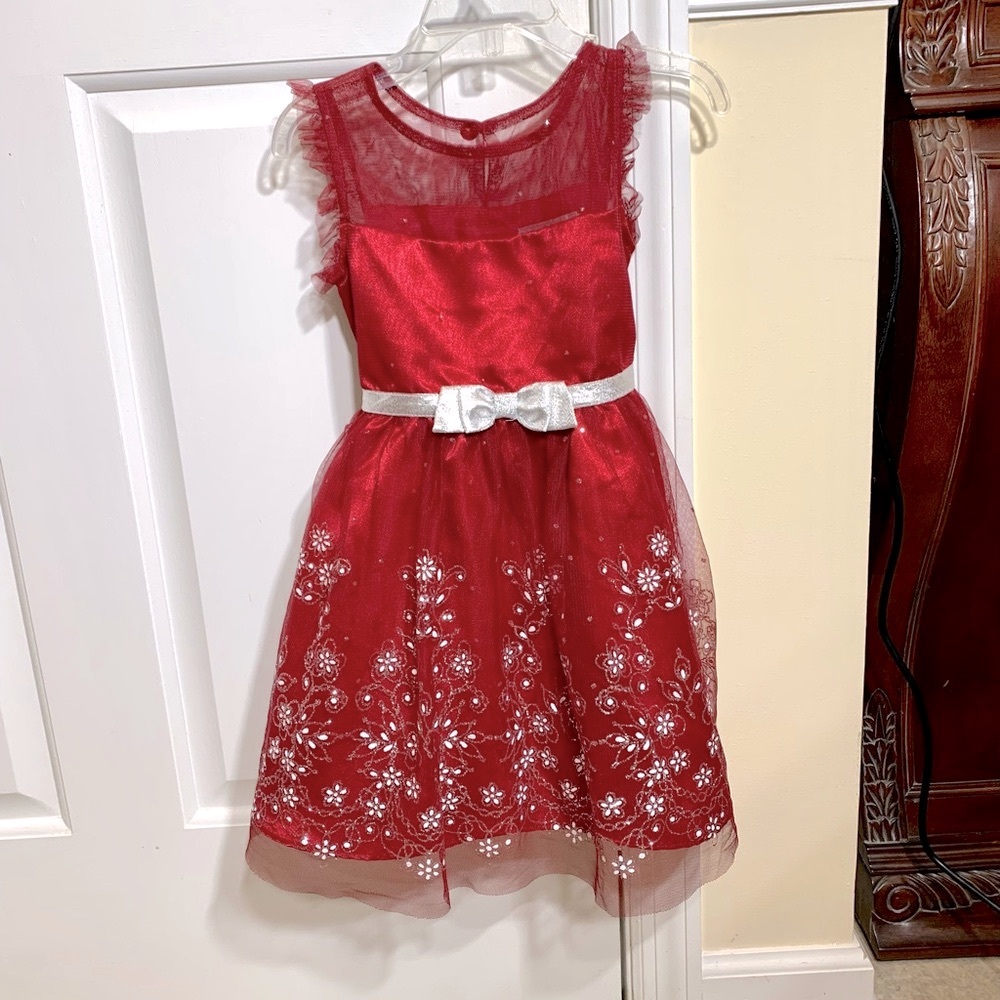 Jona Michelle sparkle red formal children’s dress , girls size 3T